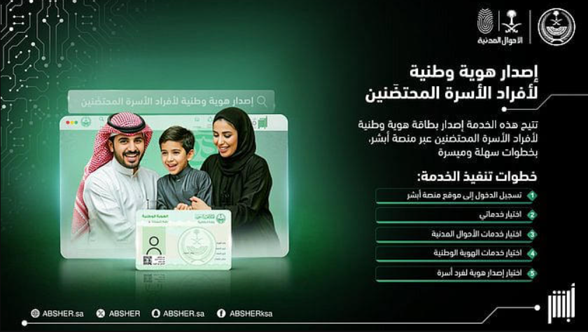 إصدار بطاقة الهوية الوطنية